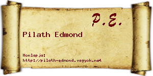 Pilath Edmond névjegykártya